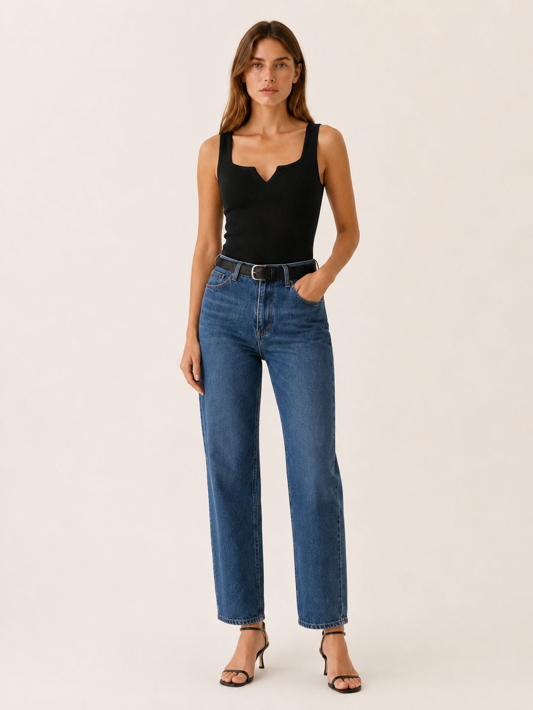 Kara | Women's Ribbed V Neck Knitted Tank Top