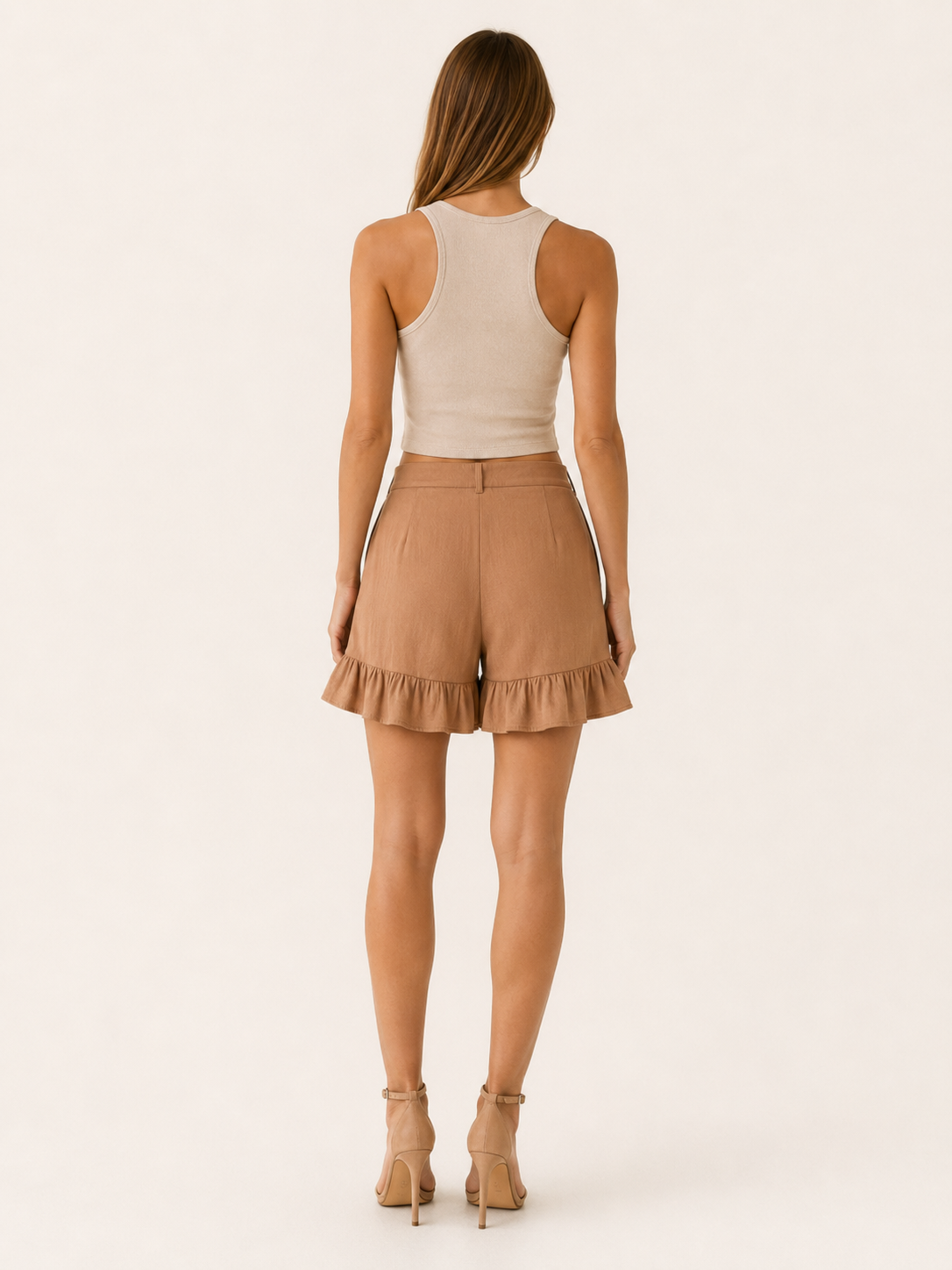 Karella | Women's High Waisted Ruffle Summer Shorts
