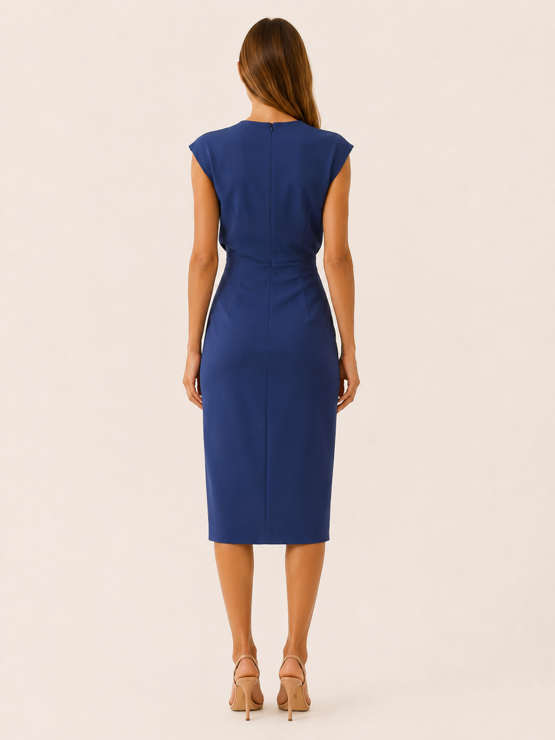 Kavelle | Midi Dress with Tailored Fit and Blazer Neckline