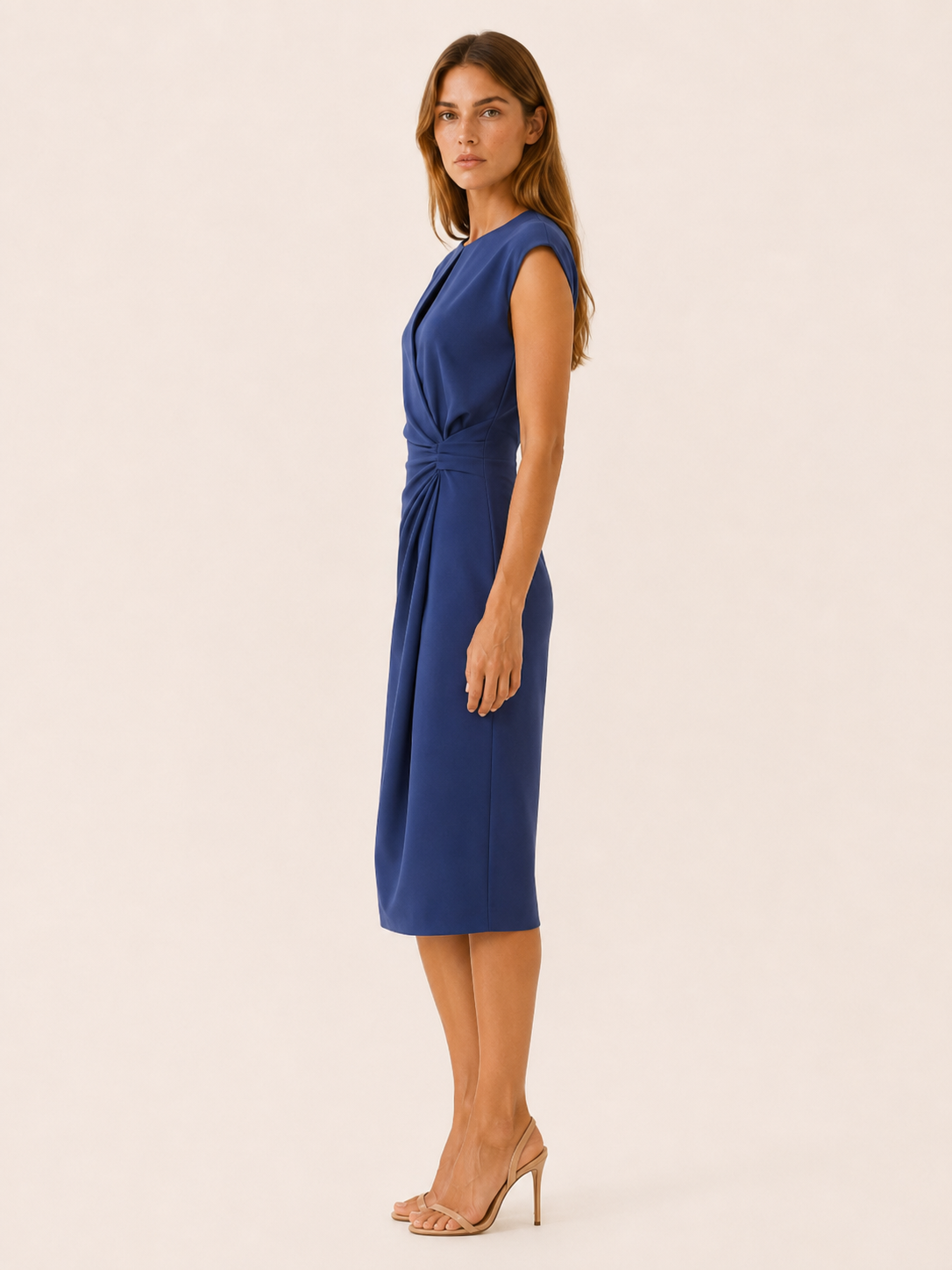 Kavelle | Midi Dress with Tailored Fit and Blazer Neckline