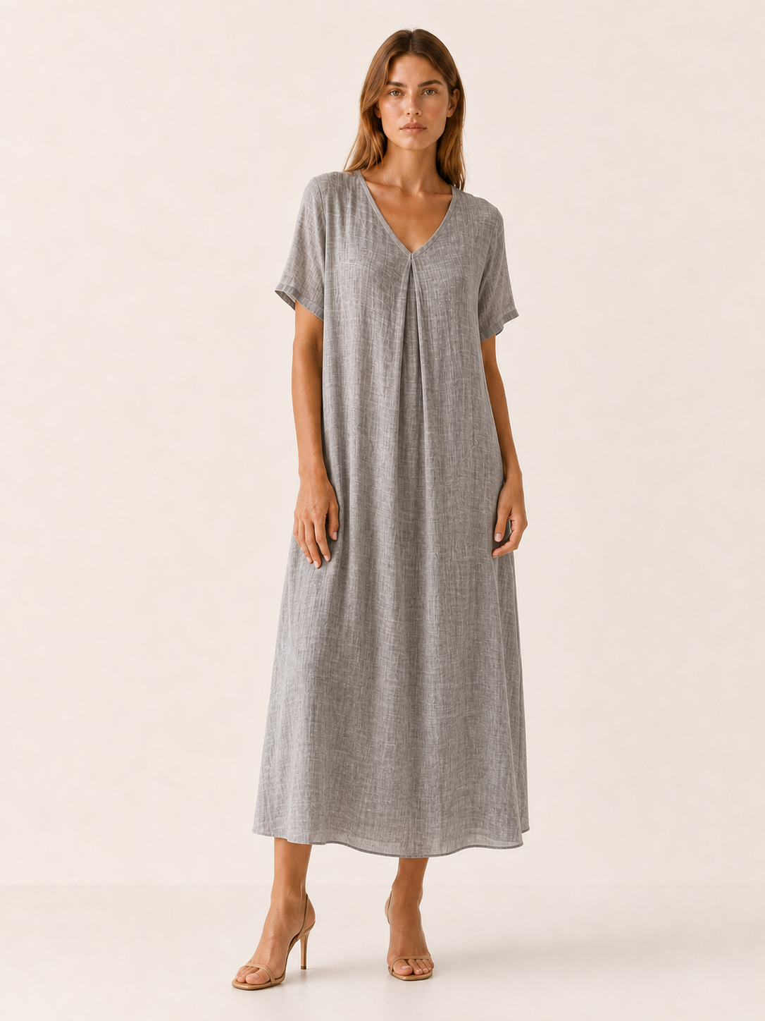 Kerensa | Loose Maxi Dress with V-Neckline