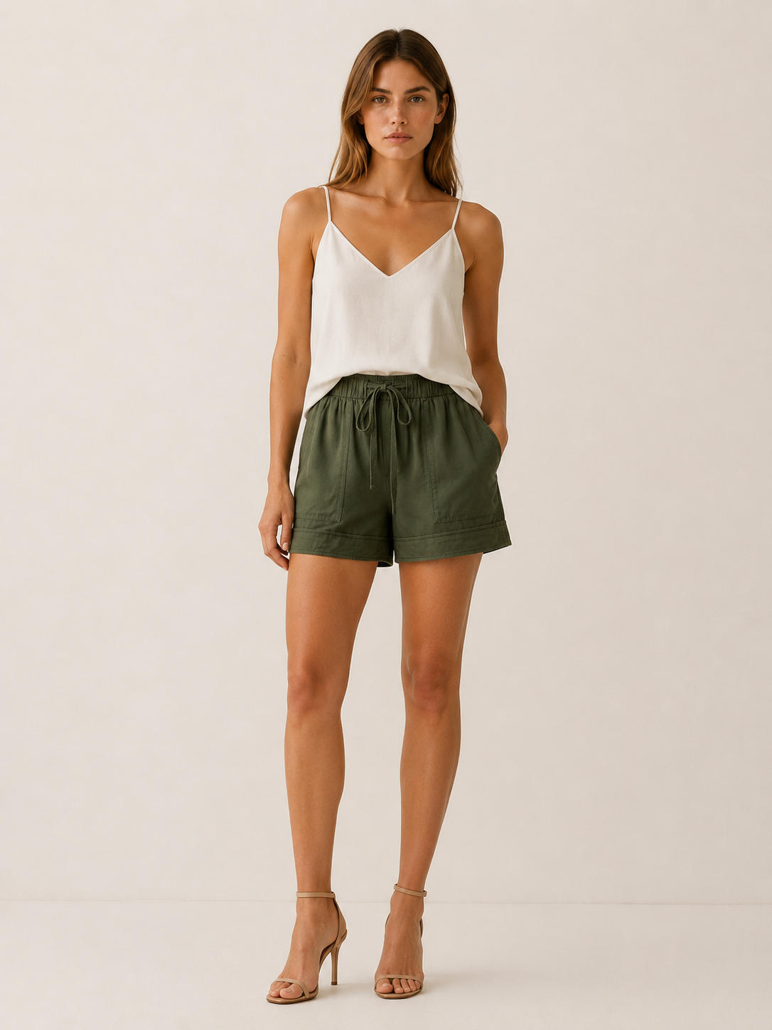 Kiana | Women's Relaxed Elastic Waist Drawstring Shorts