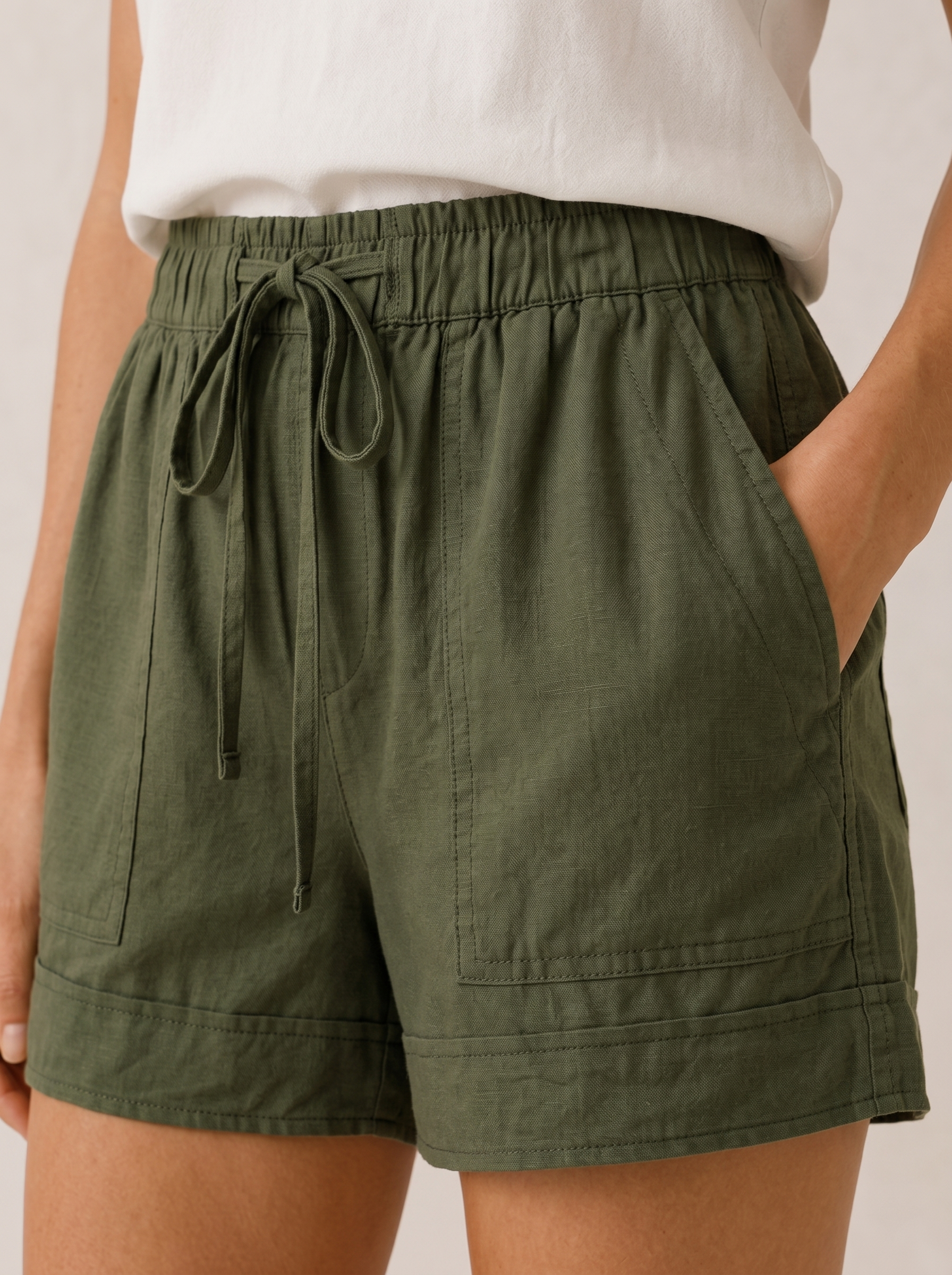Kiana | Women's Relaxed Elastic Waist Drawstring Shorts