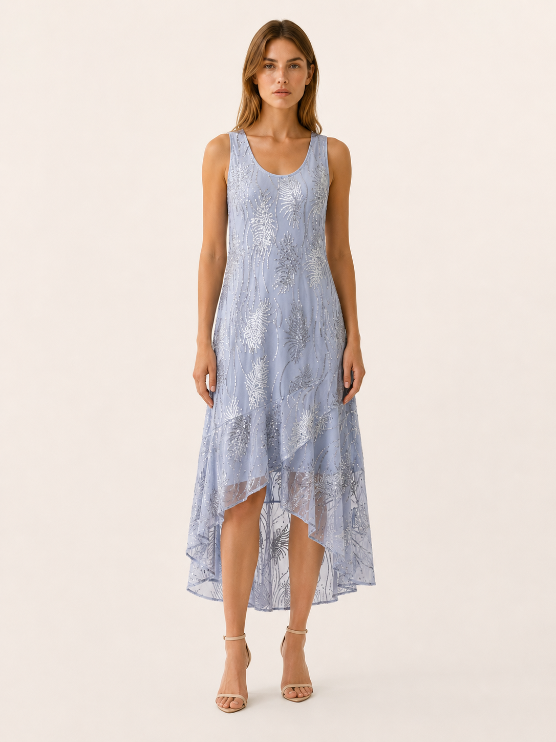 Kinley | Maxi Dress with A-Line Fit High-Low Hem