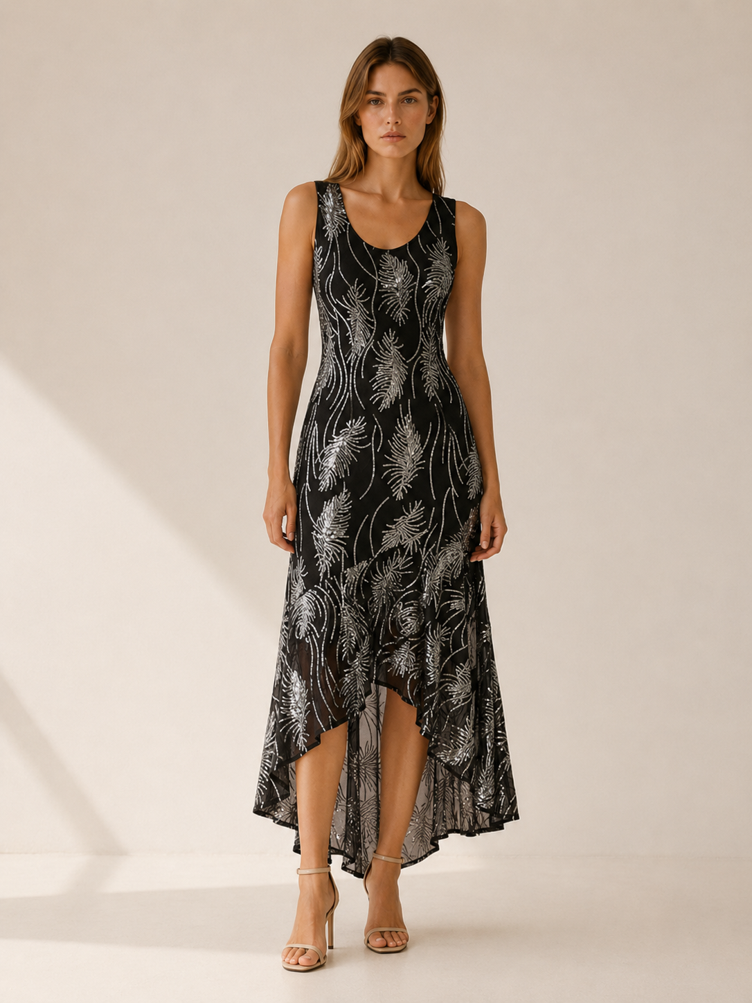 Kinley | Maxi Dress with A-Line Fit High-Low Hem