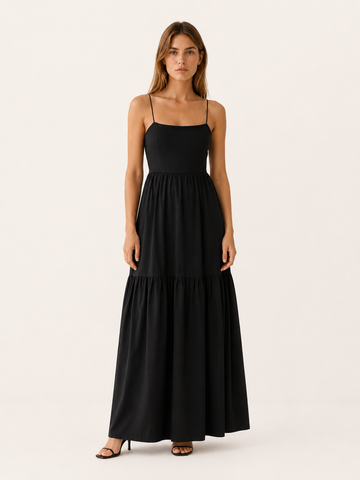 Kovia | Backless Maxi Dress with Sleeveless Flowing Fit