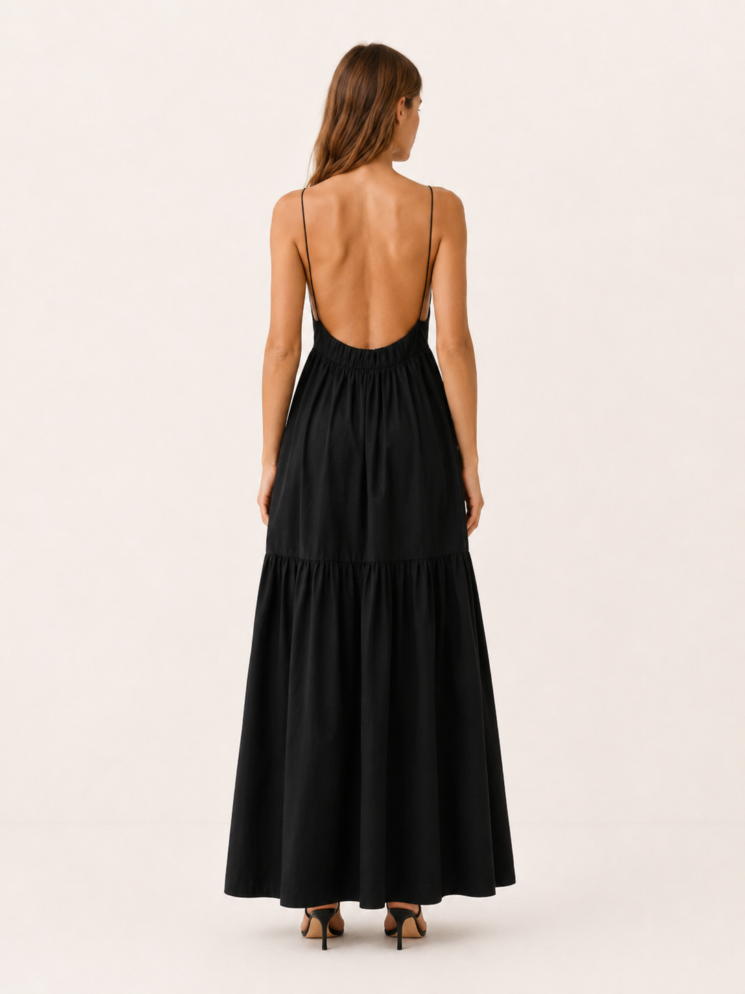 Kovia | Backless Maxi Dress with Sleeveless Flowing Fit