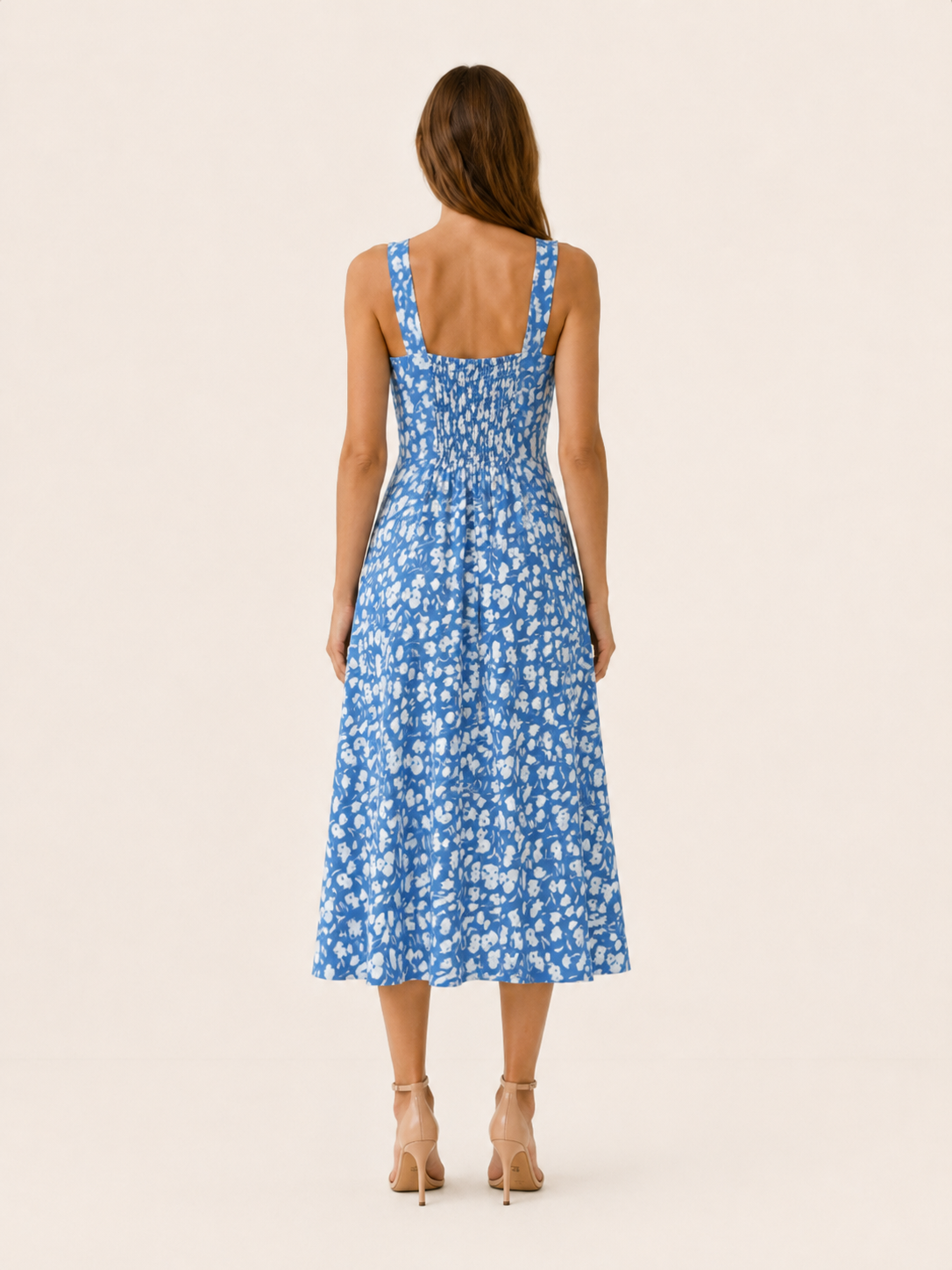 Lana | Button Down Midi Dress with Flowy Fit
