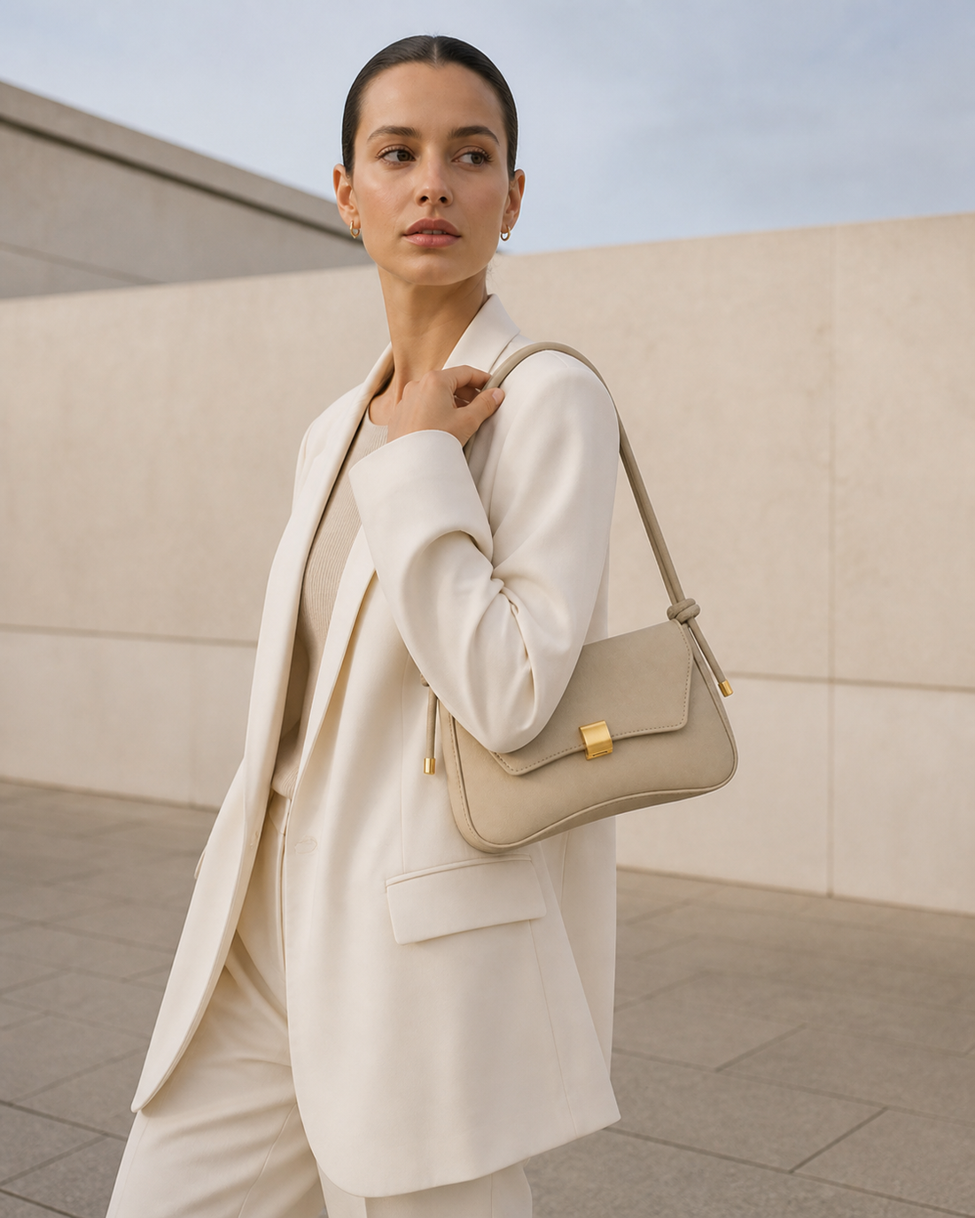 Lunara | Women's Gold Clasp Evening Shoulder Bag