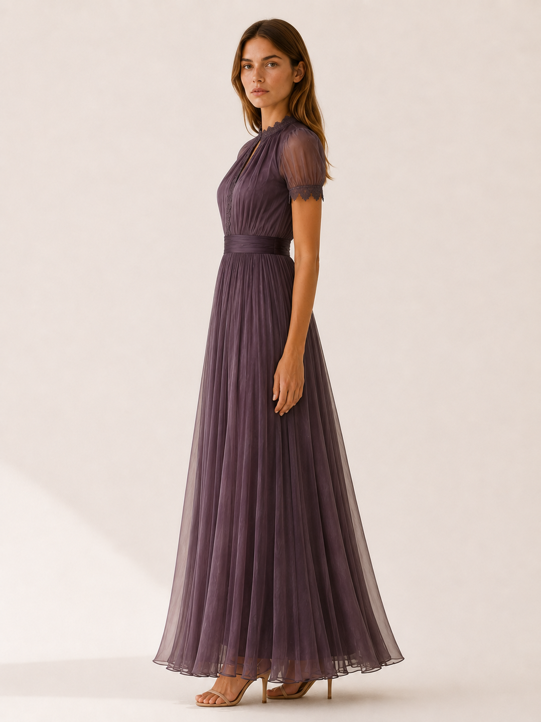 Lunelle | Chiffon Maxi Dress with Flowy Skirt