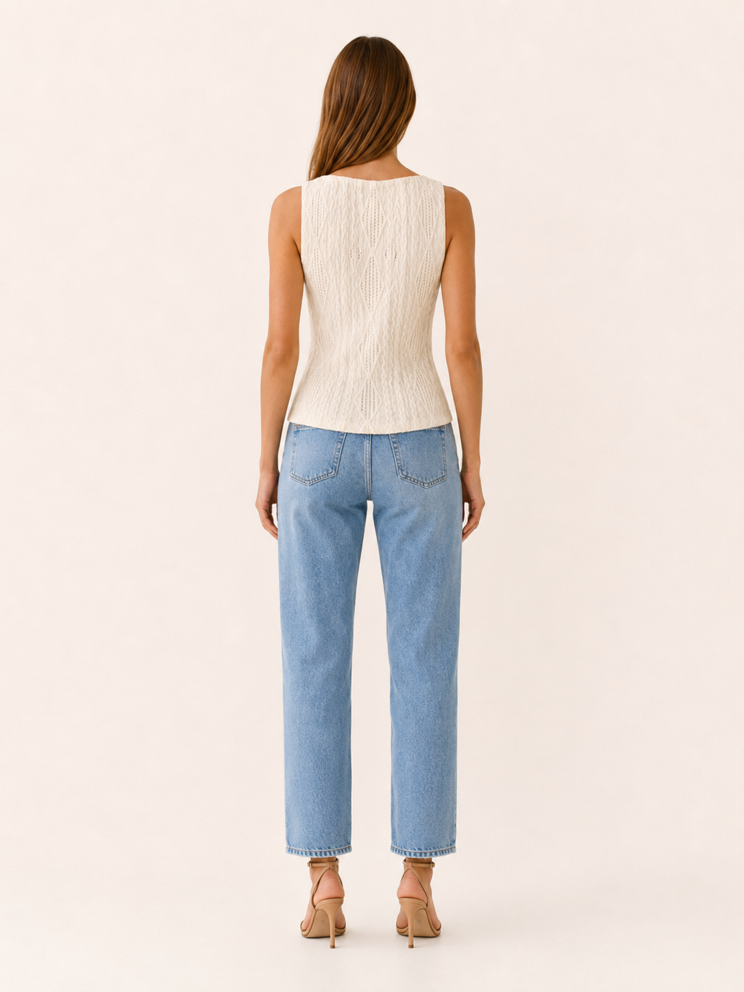 Mae | Women's Button Front Boat Neck Tank Top