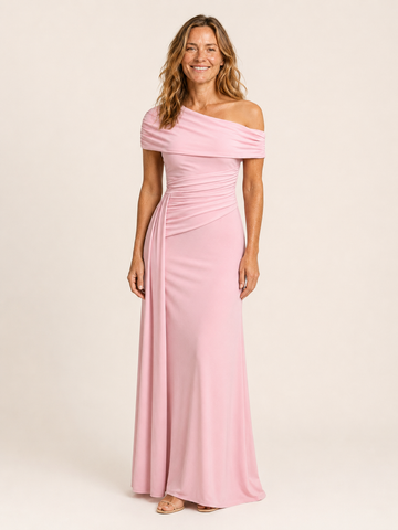 Maevrine | Women's Off Shoulder Ruched Wedding Guest Maxi Dress