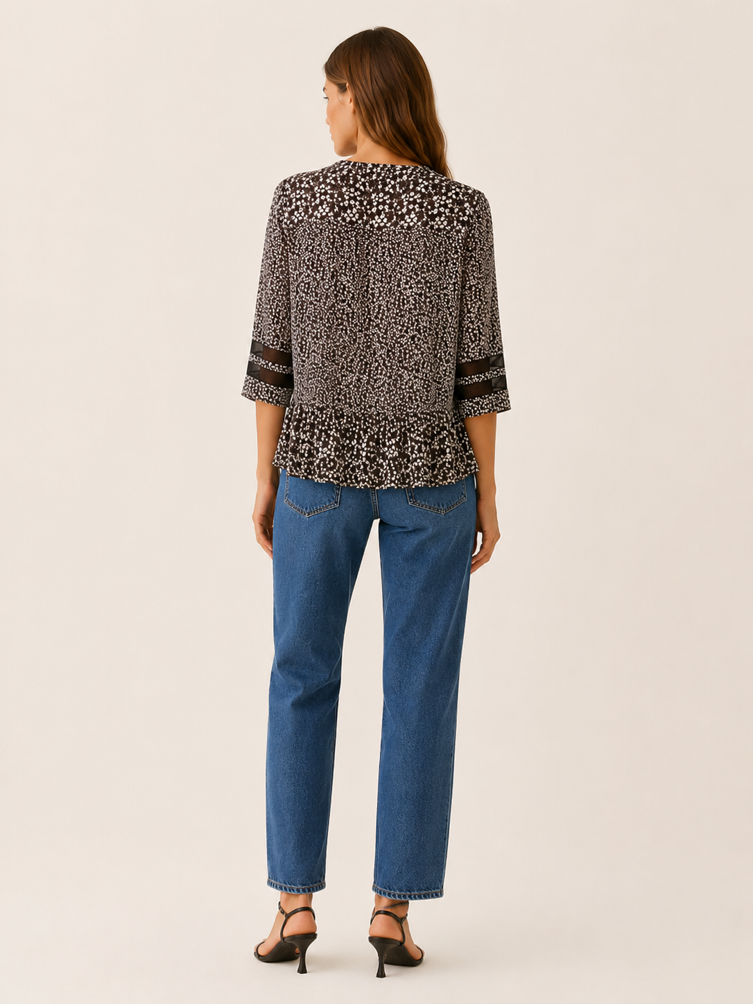 Mallory | Women's V Neck Three Quarter Sleeve Top