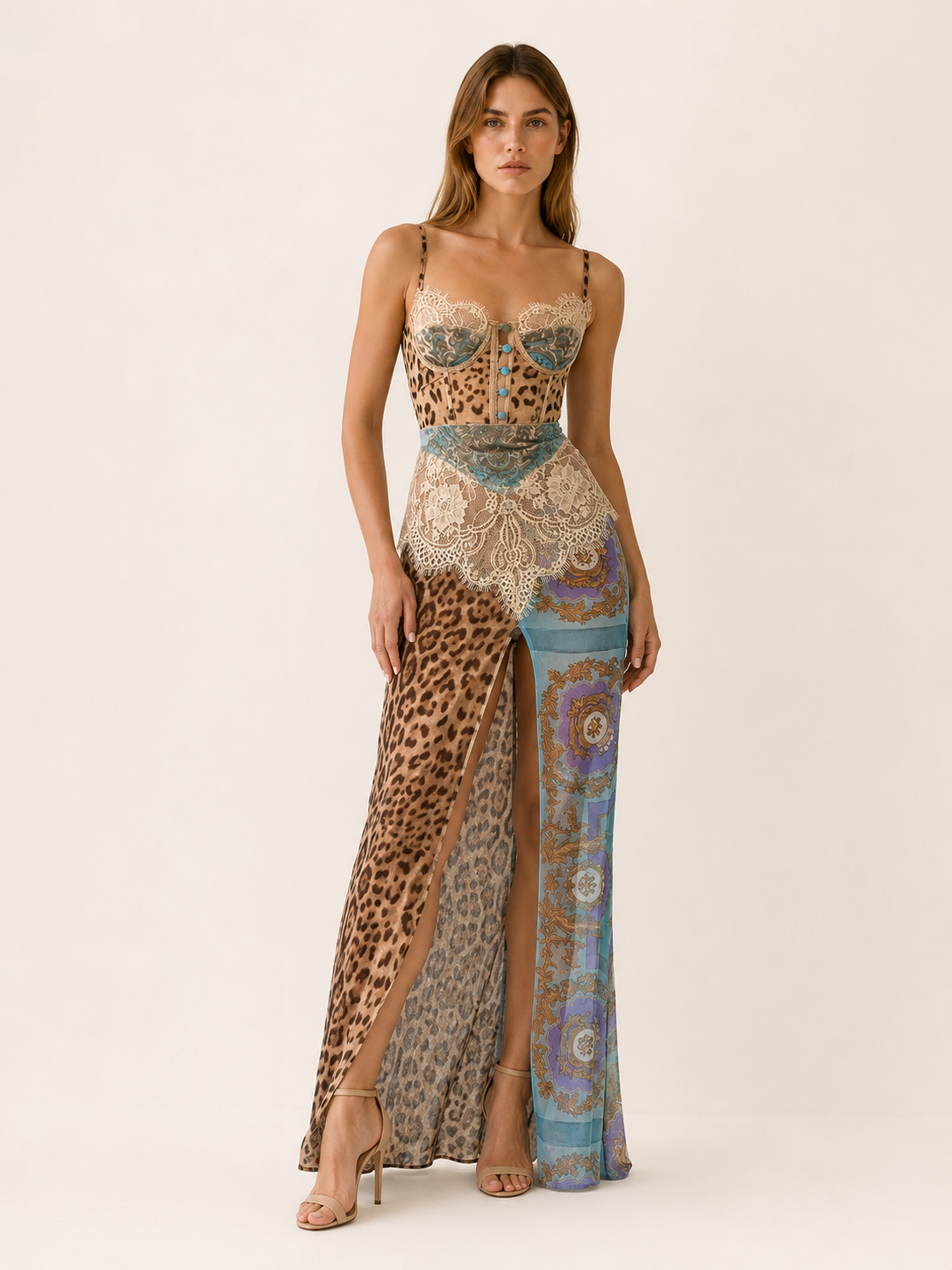 Marcy | Animal Print Maxi Dress with Bodice