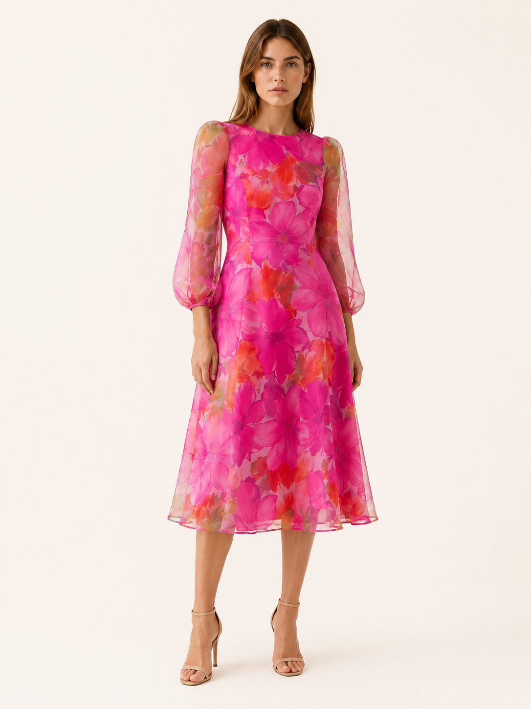Maren | Midi Dress with Long Sleeves