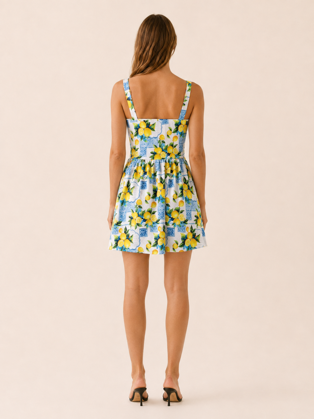 Maude | Cotton Mini Dress with Lemon Print