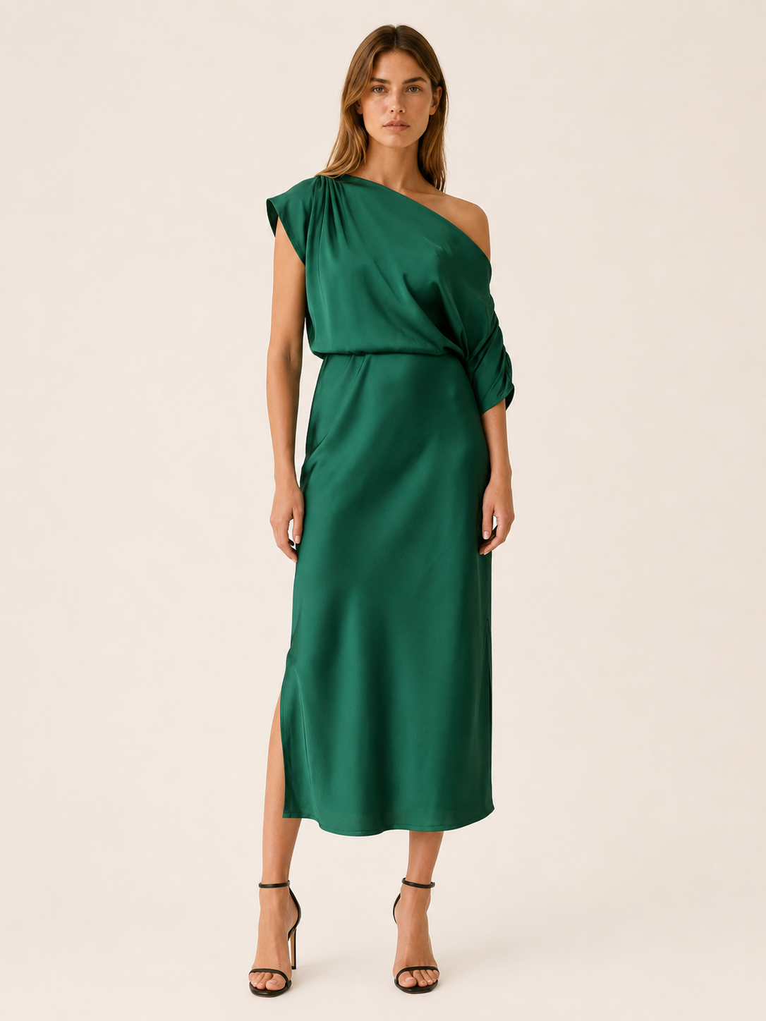 Meliora | Asymmetrical Midi Dress with Side Slit
