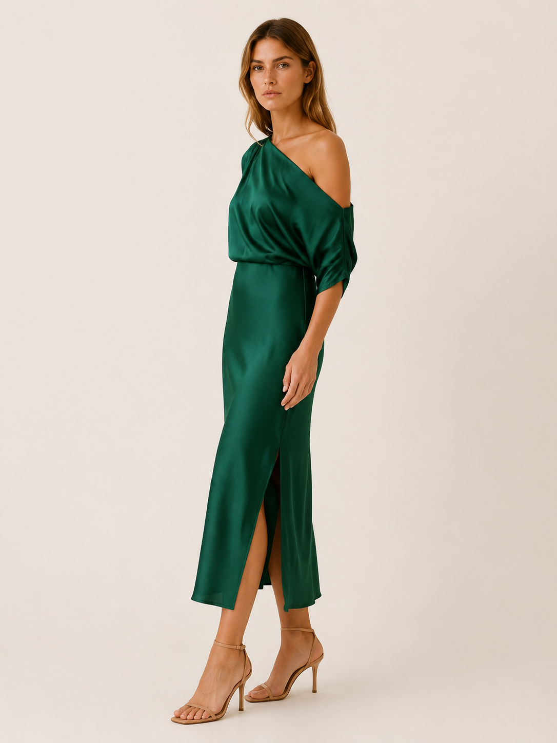 Meliora | Asymmetrical Midi Dress with Side Slit