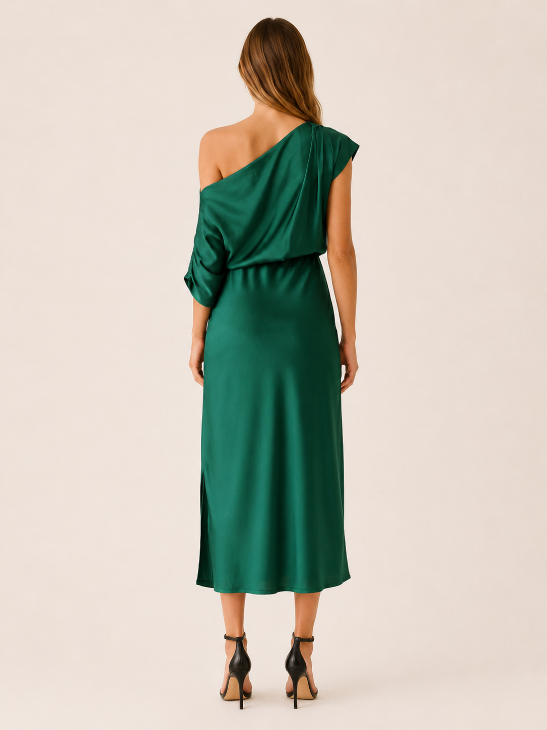Meliora | Asymmetrical Midi Dress with Side Slit