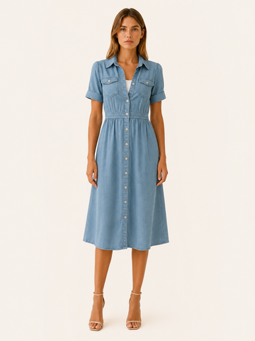 Merritt | Midi Dress with Relaxed Fit Day-to-Evening Wear