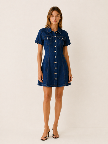 Minka | Mini Dress with Button Front