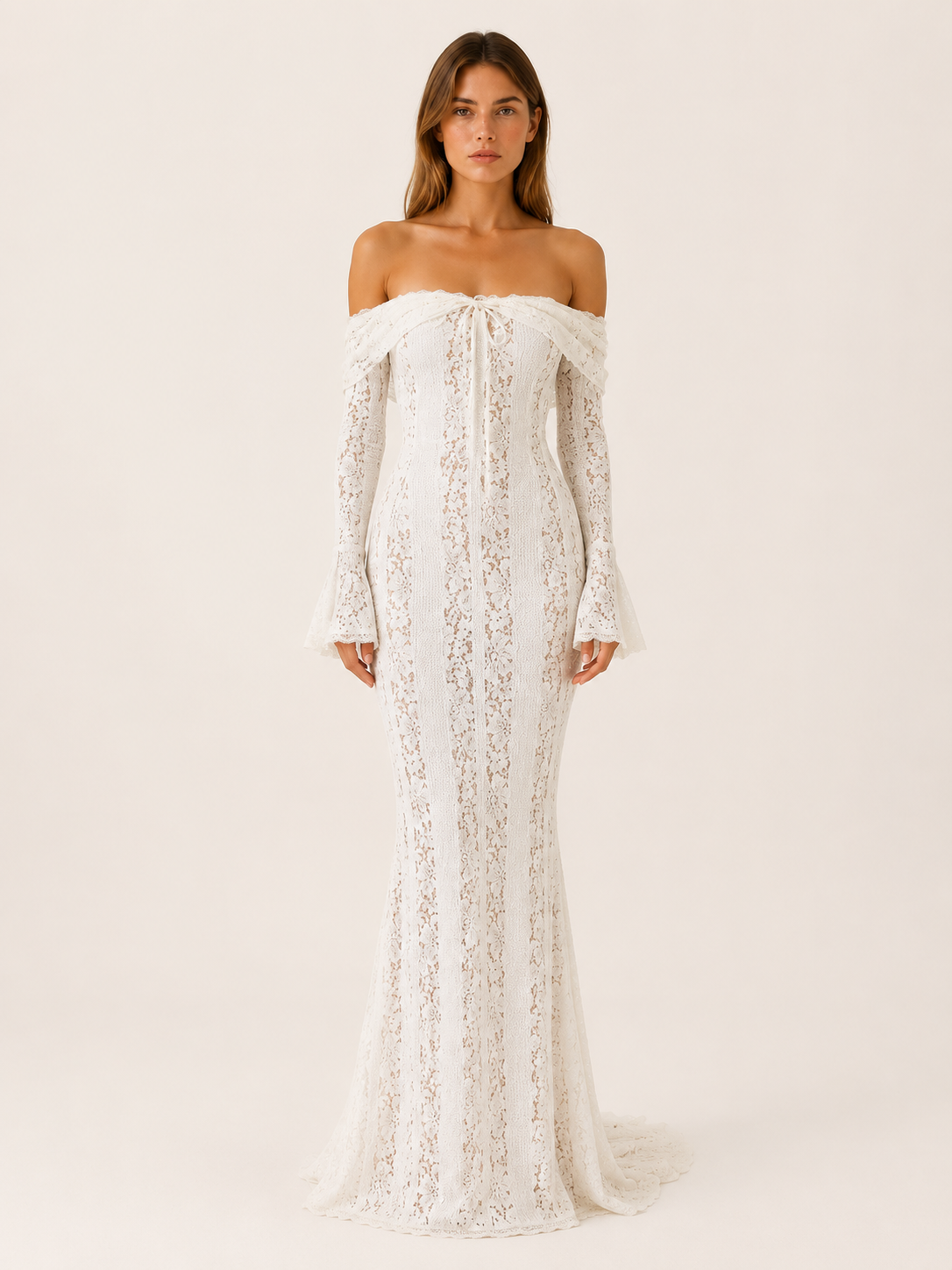 Mirevyn | Maxi Dress with Off-Shoulder Neckline
