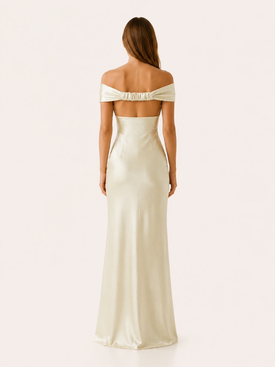 Mona | Off Shoulder Maxi Dress with Fitted Bodice