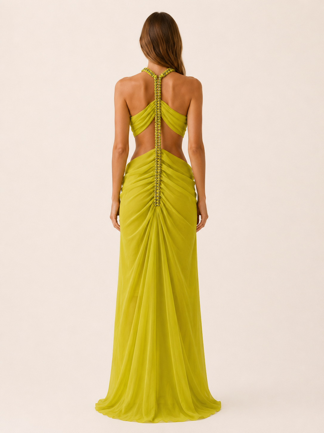 Morley | Cutout Maxi Dress with Halter Neck Side Slit