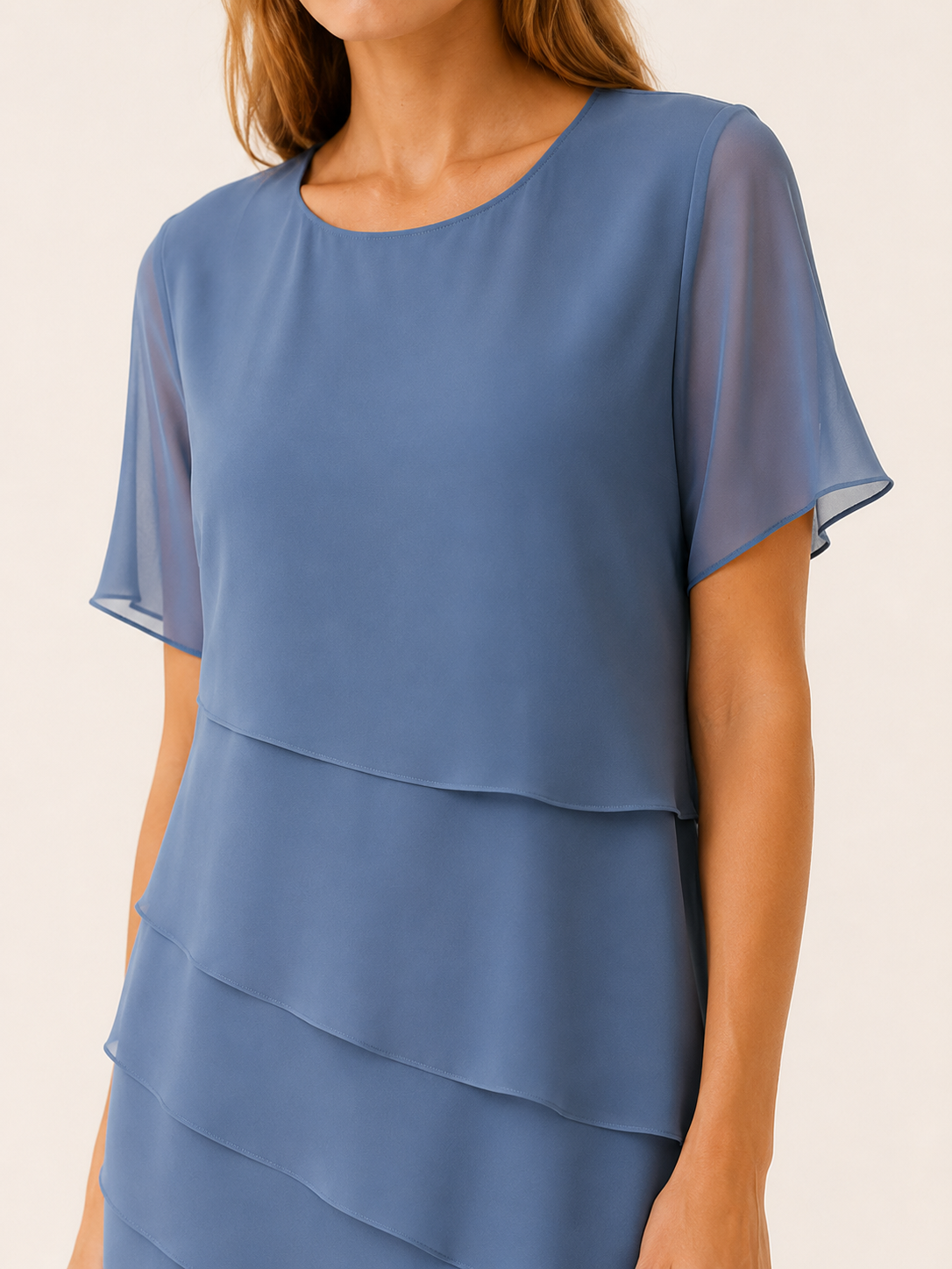Nelia | Everyday Midi Dress with Short Sleeve