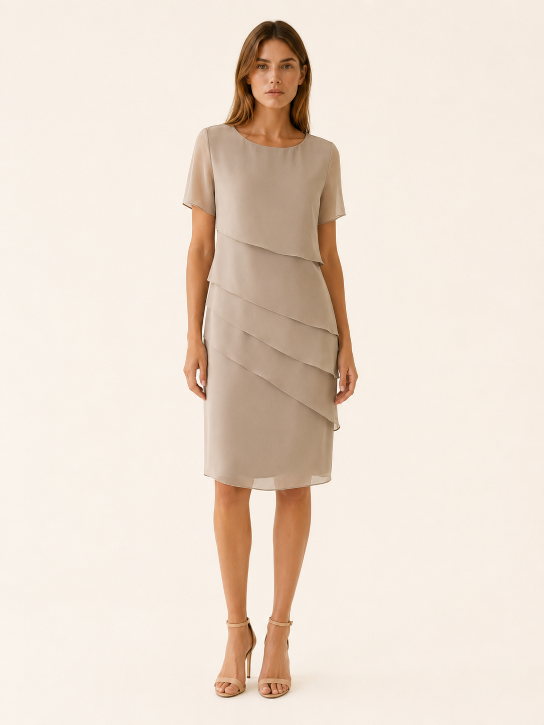 Nelia | Everyday Midi Dress with Short Sleeve