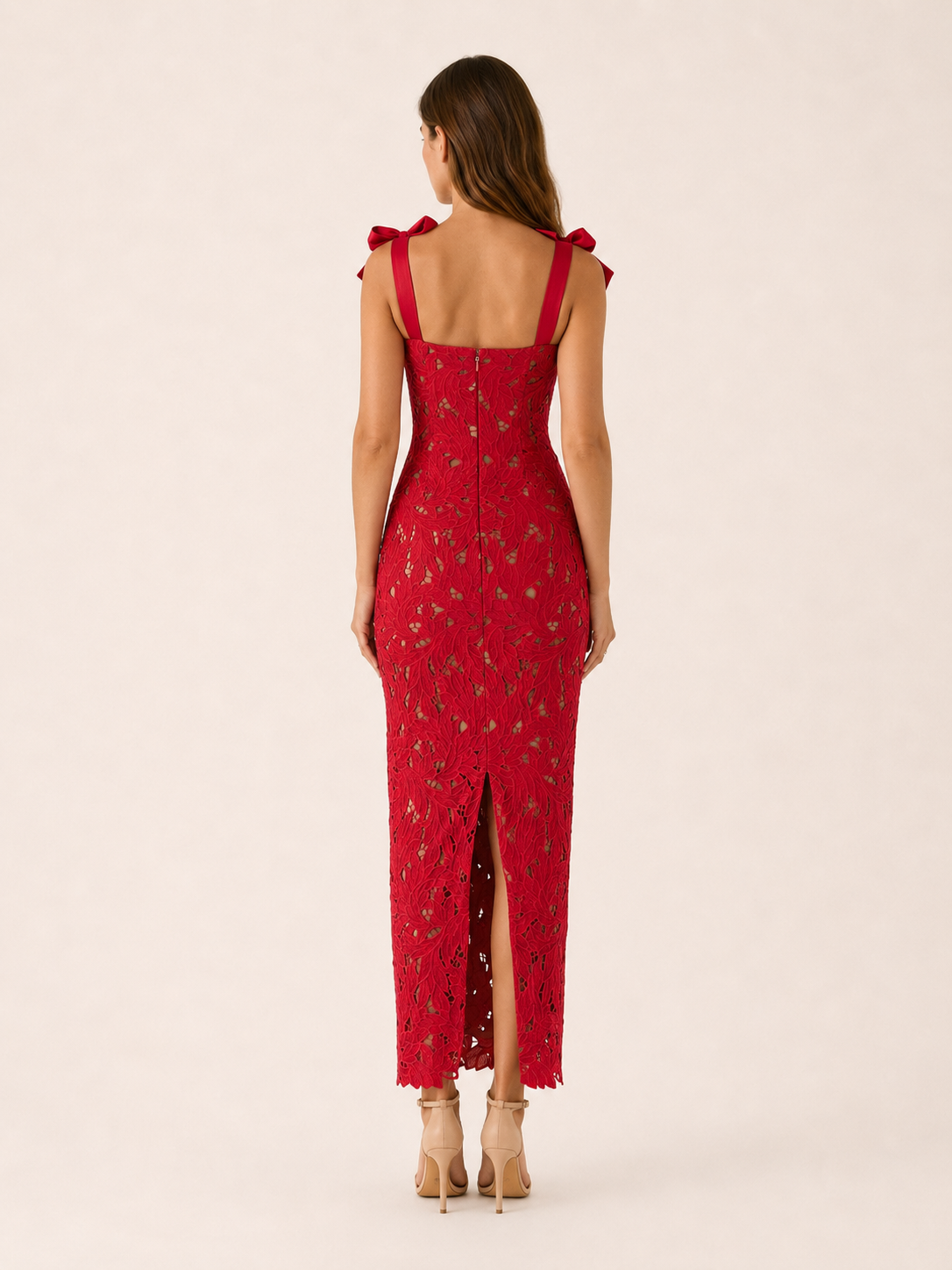 Nerea | Wedding Guest Maxi Dress with Tie Strap Detail