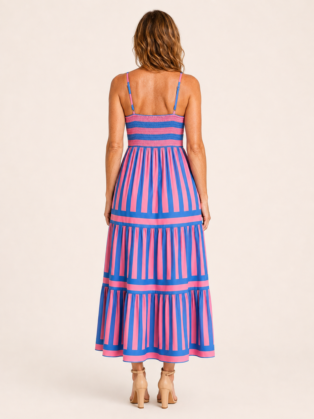 Nerissa | Women's Striped Tiered Summer Maxi Dress