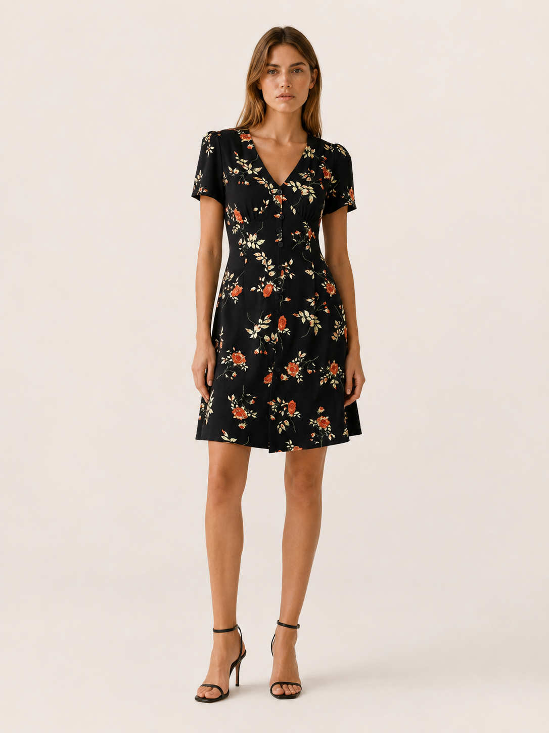 Nisha | Mini Dress with Button Front