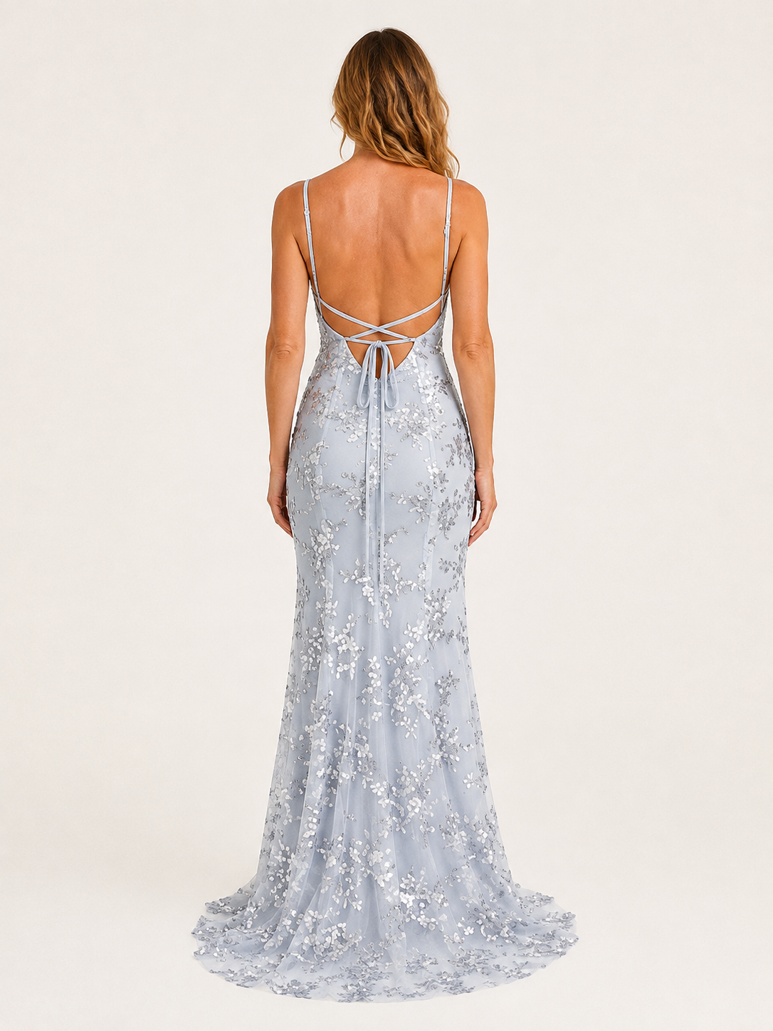 Noemie | Women's Sequin Mermaid Wedding Guest Maxi Dress