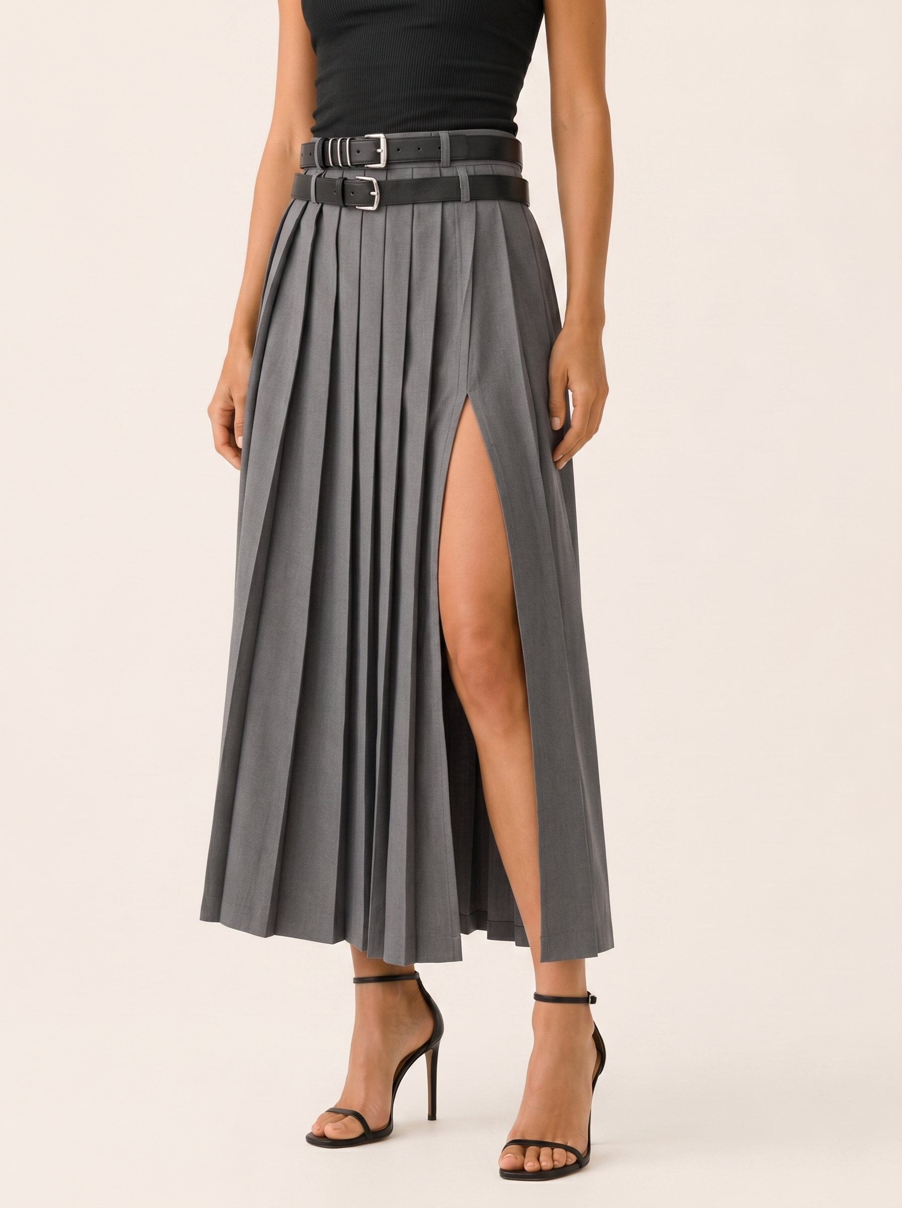 Novalie | Women's Pleated Side Split Maxi Skirt