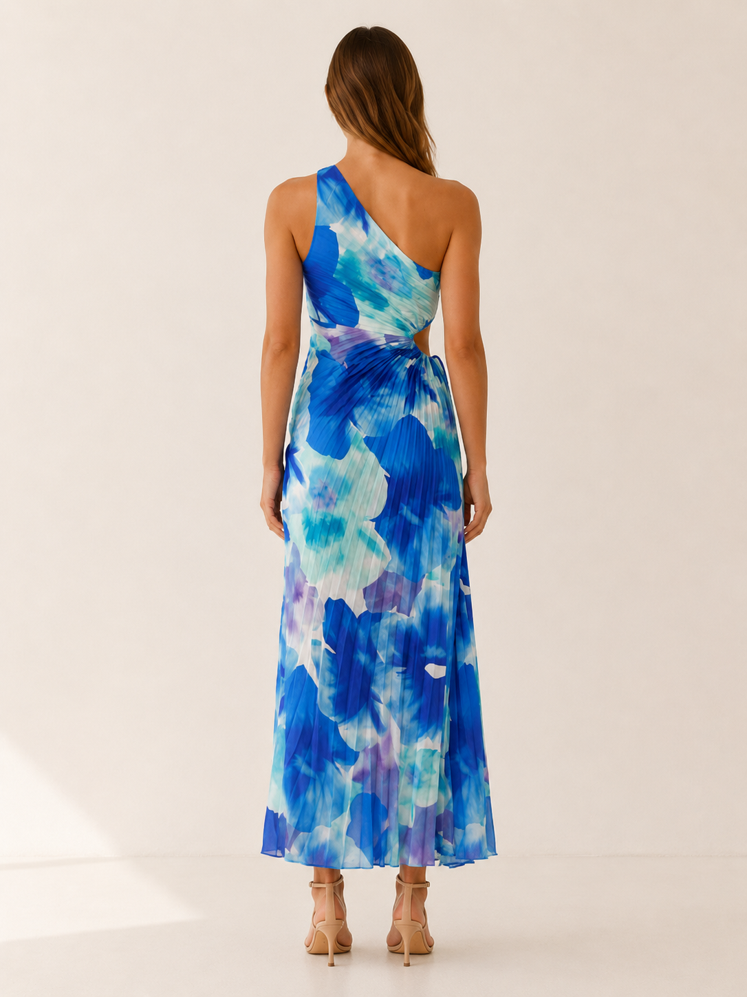 Odessa | One Shoulder Maxi Dress with Flowy Skirt