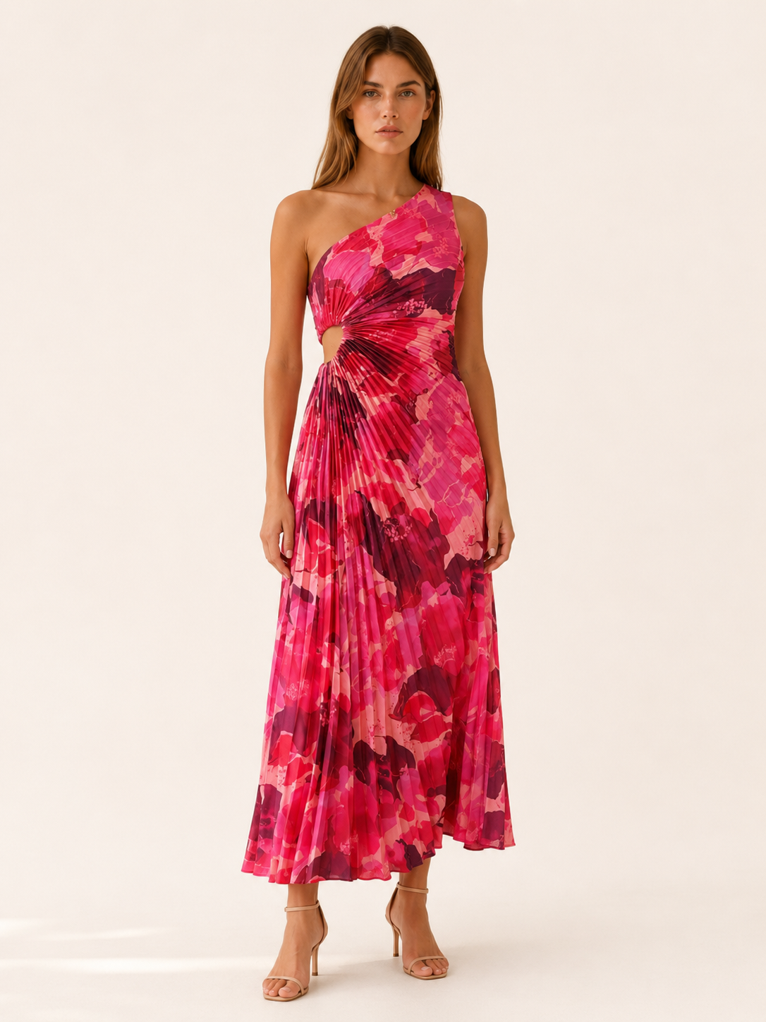 Odessa | One Shoulder Maxi Dress with Flowy Skirt