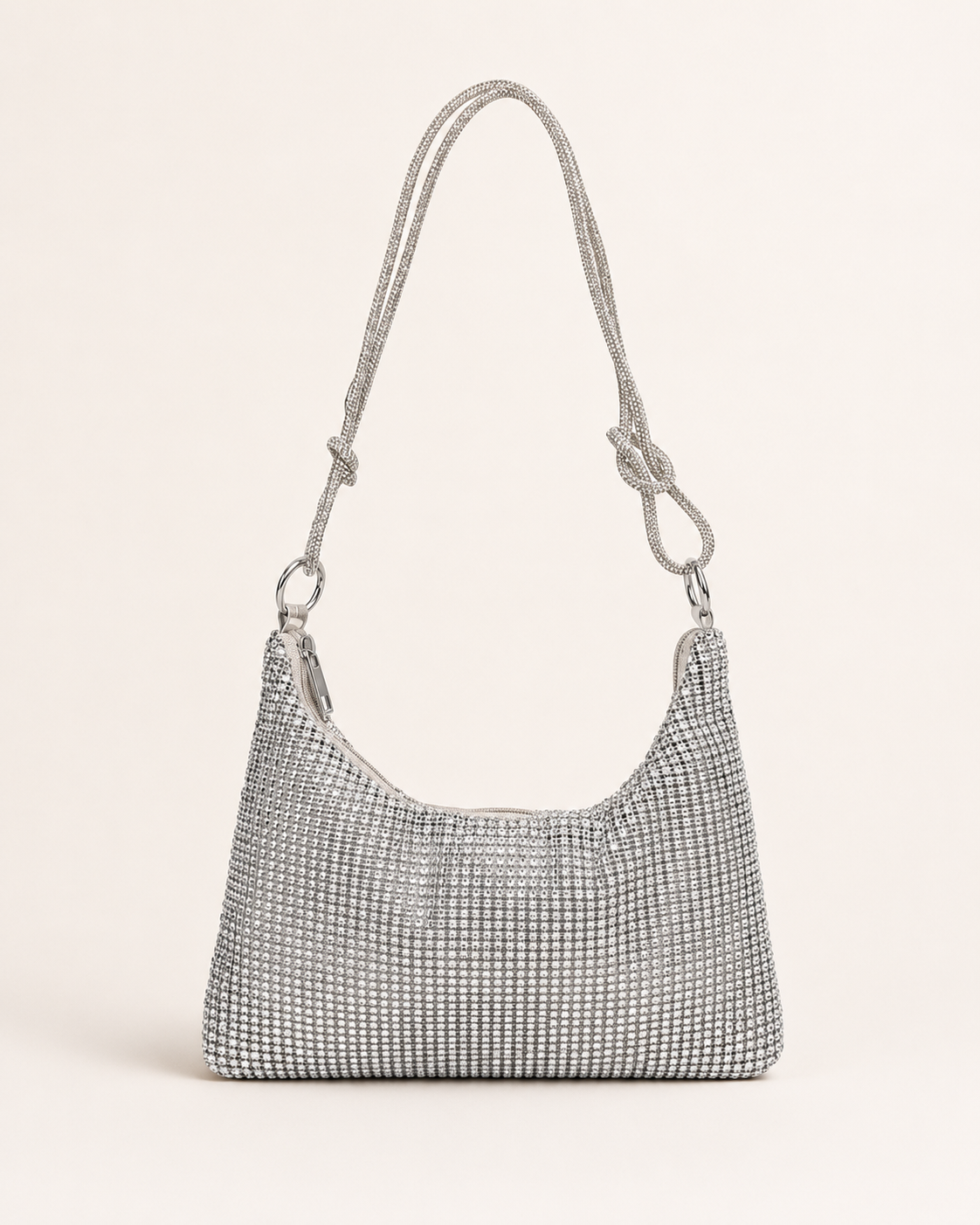 Olivra | Women's Rhinestone Chain Strap Shoulder Bag