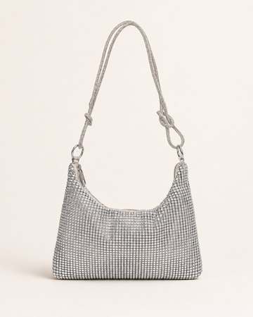 Olivra | Women's Rhinestone Chain Strap Shoulder Bag