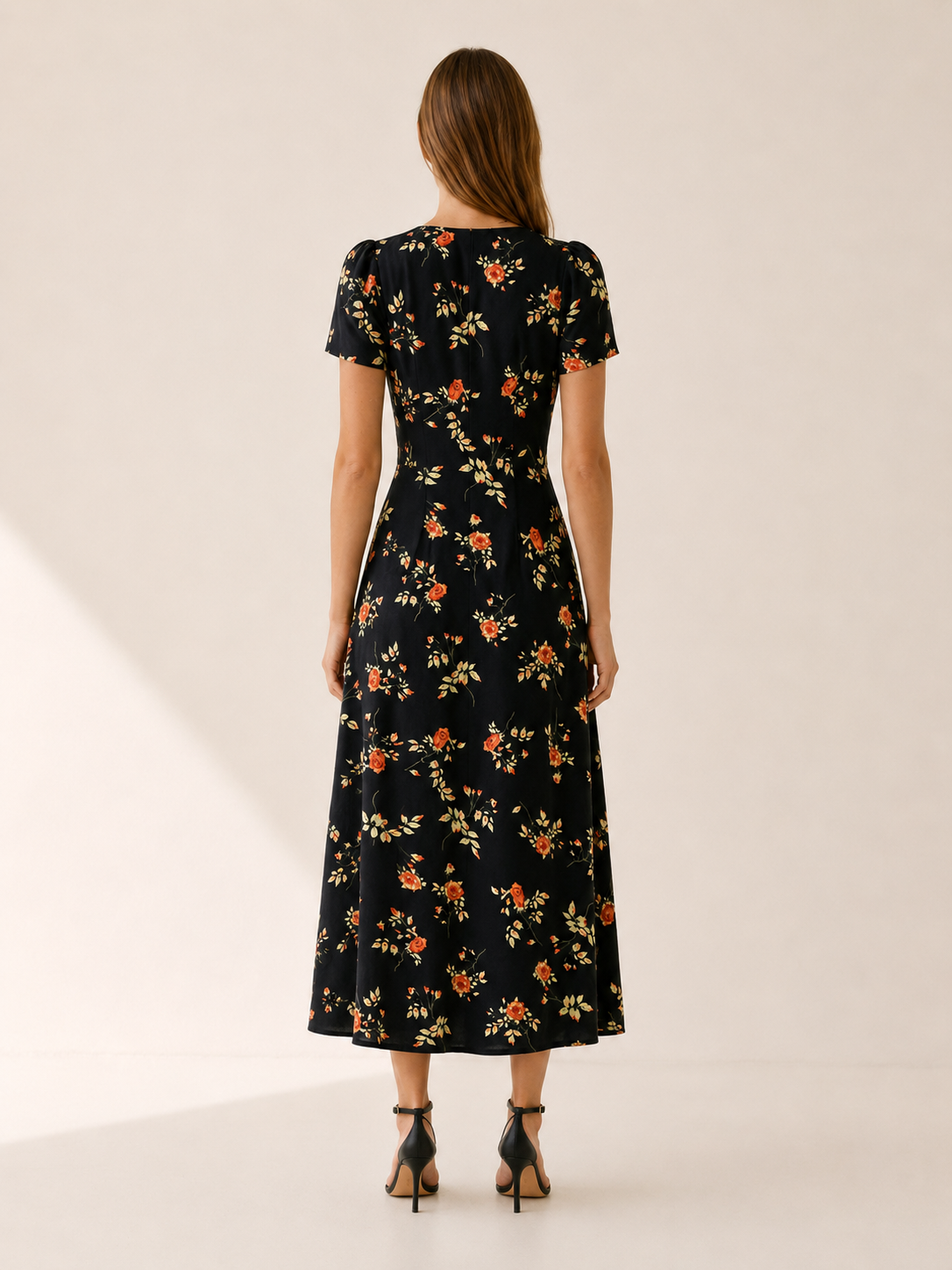 Oralie | Button Down Maxi Dress with Flowy Skirt