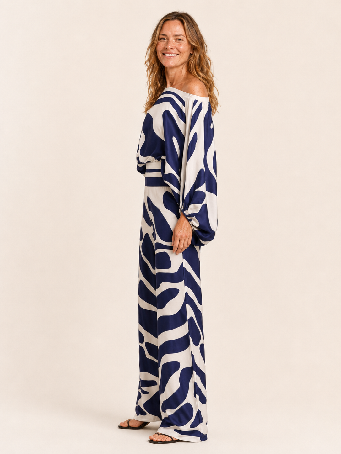 Orlena | Women's Off Shoulder Top and Wide Leg Pants Set