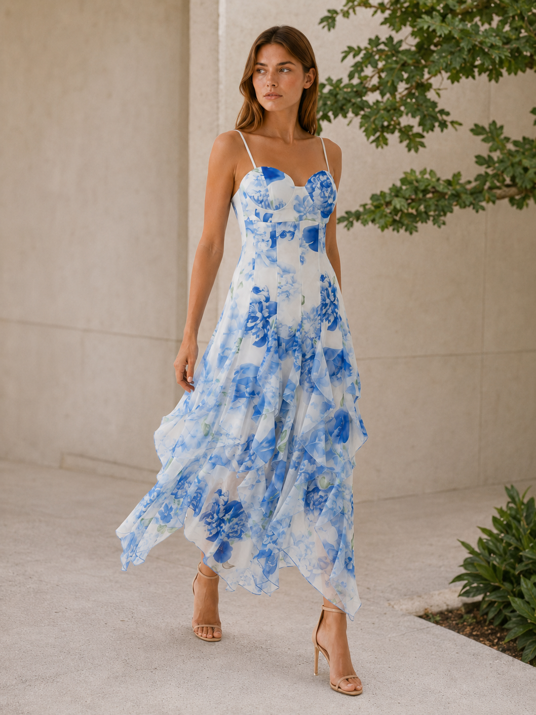 Petra | Flowy Maxi Dress with Ruffle Detail
