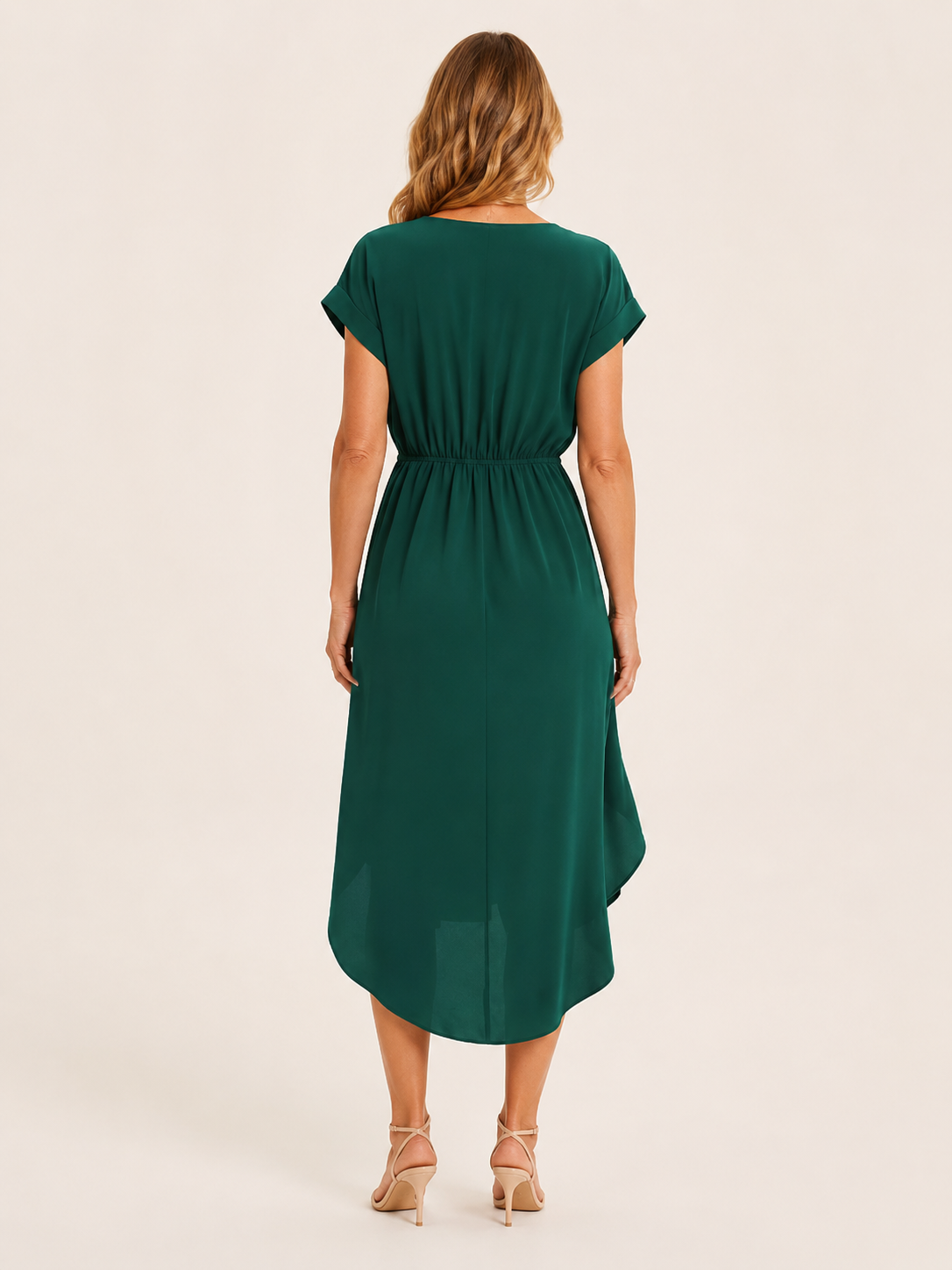 Renata | Women's Wrap Tie Waist Wedding Guest Midi Dress