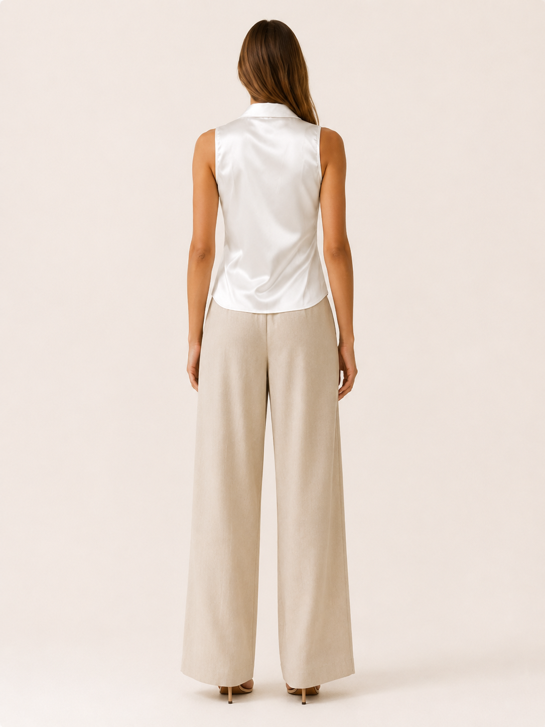 Renley | Women's Sleeveless Collared Button Front Shirt