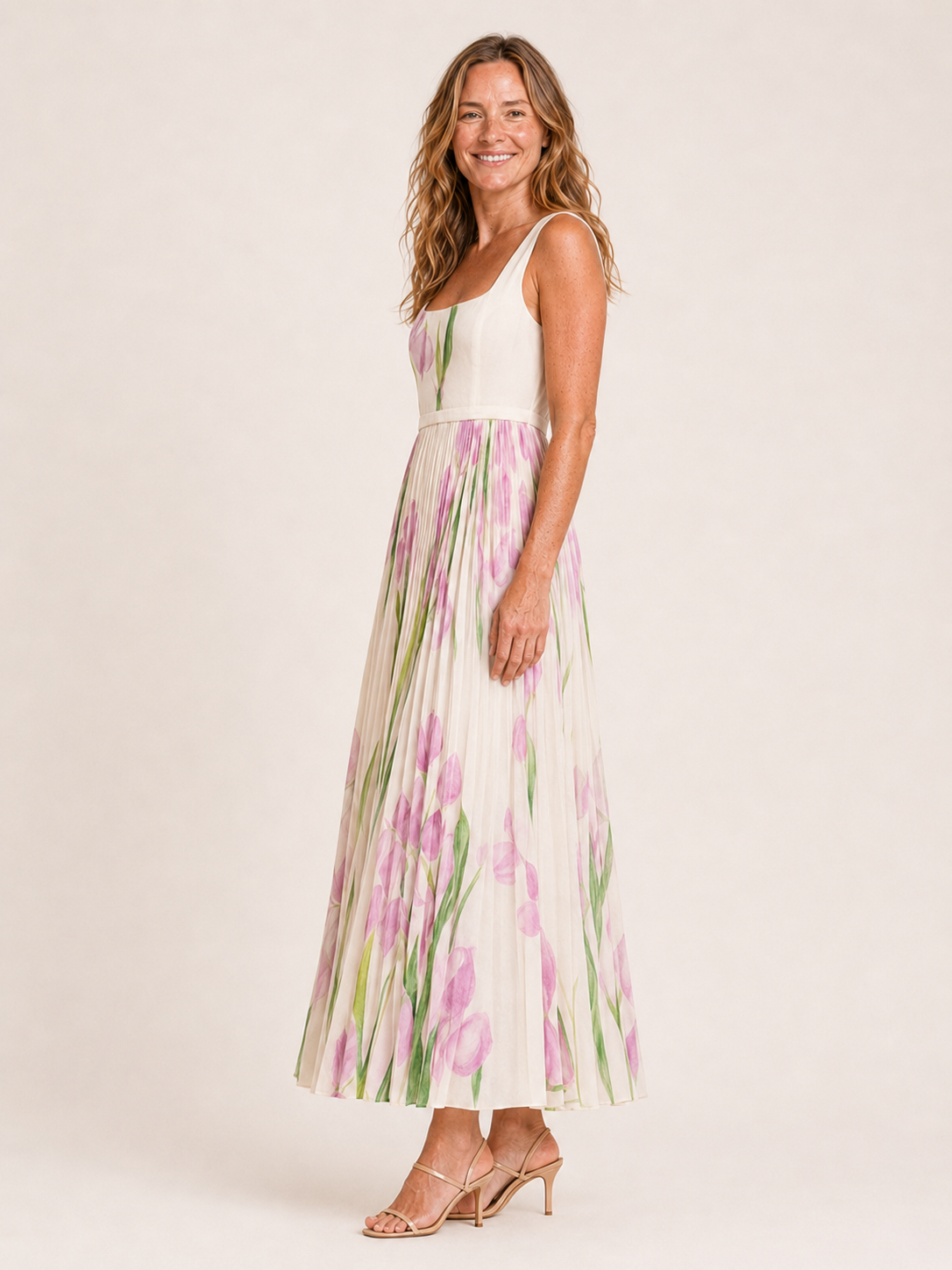 Rhianna | Women's Floral Square Neck Wedding Guest Maxi Dress
