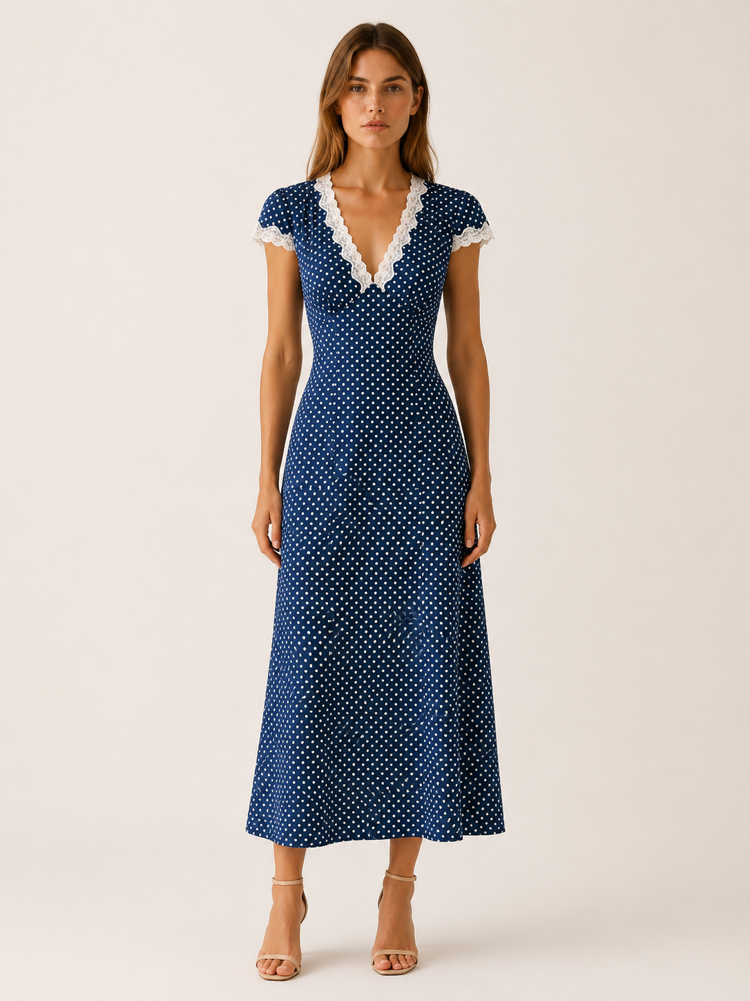 Riona | Polka Dot Maxi Dress