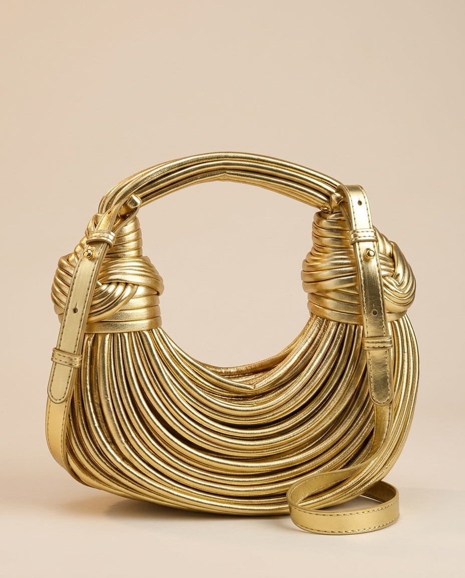 Romy | Women's Sculptural Knotted Top Handle Bag