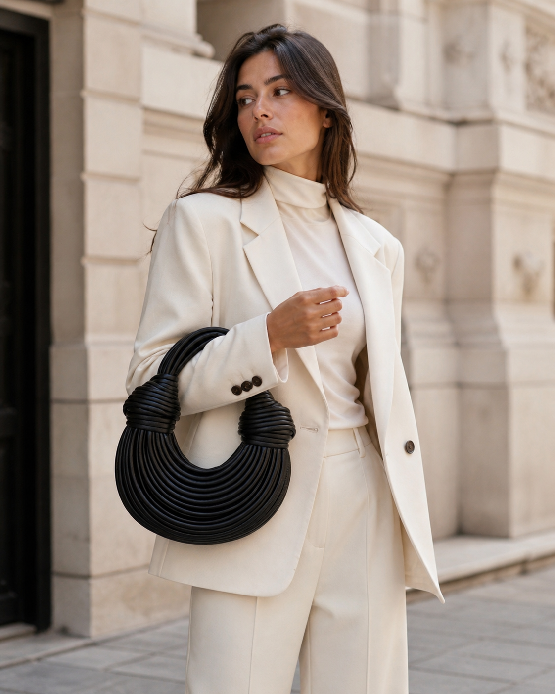 Romy | Women's Sculptural Knotted Top Handle Bag