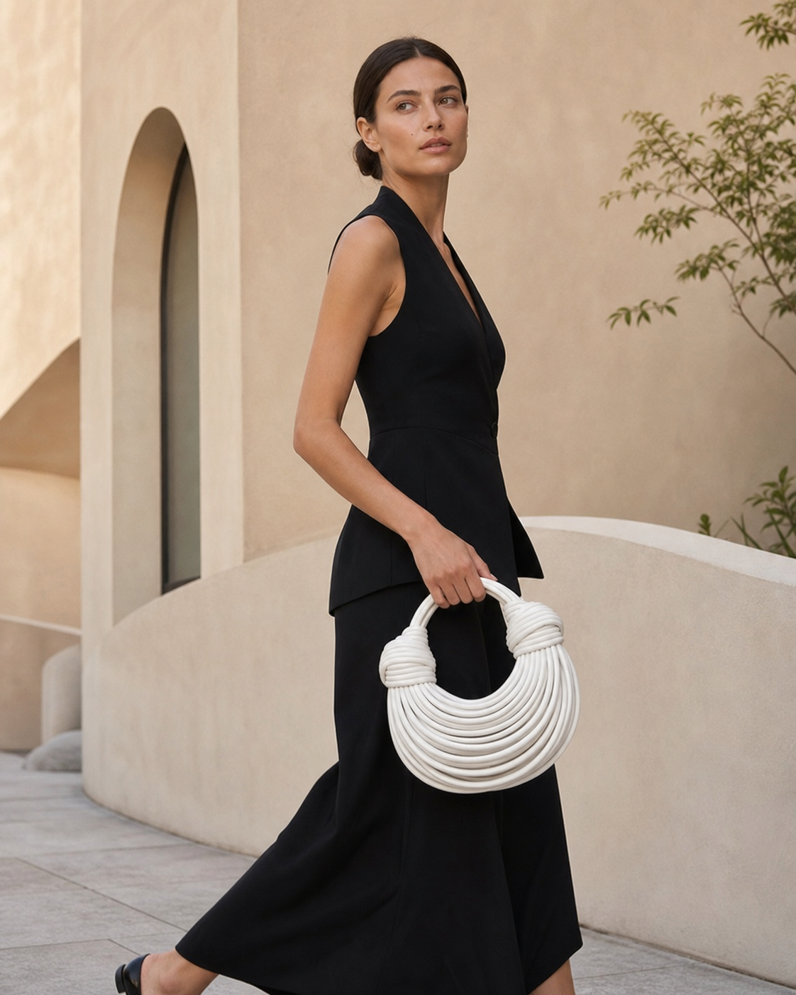 Romy | Women's Sculptural Knotted Top Handle Bag