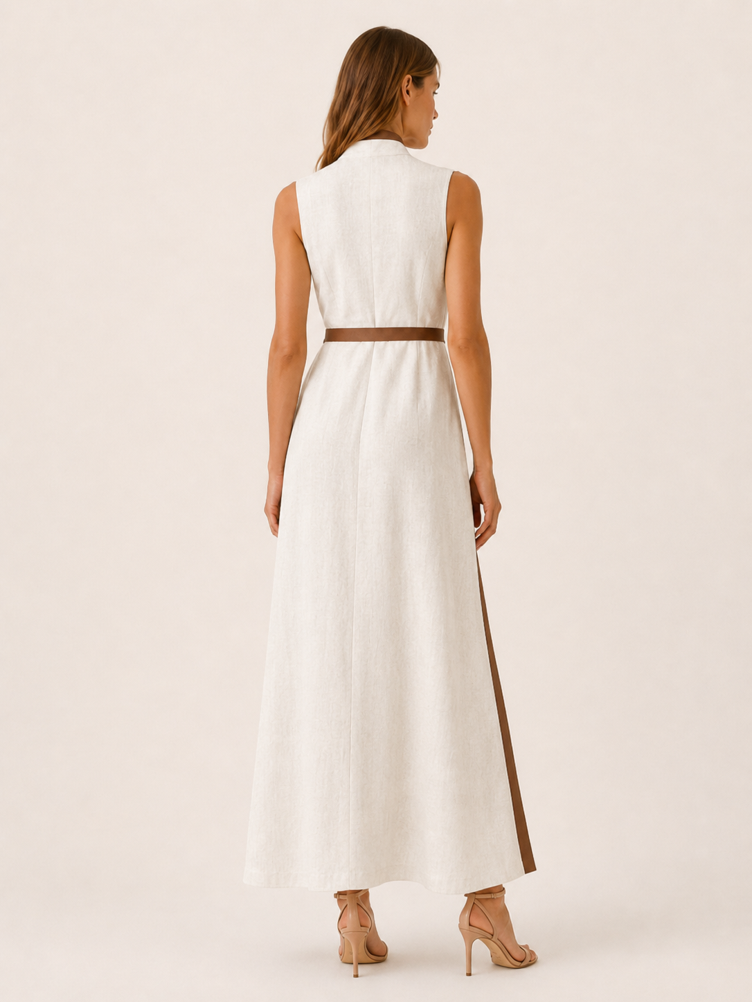 Rovelle | Sleeveless Wrap Maxi Dress with Contrast Trim